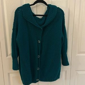 Green blue sweater